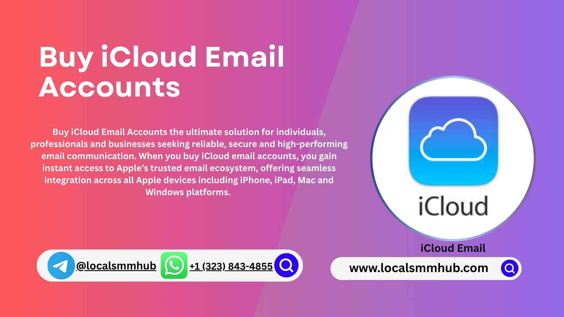 Buy iCloud Email Accounts